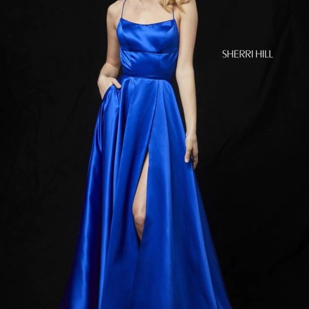 Blue Sherri Hill Prom Dress- Size 2, Style 51631 - Picture 3 of 3